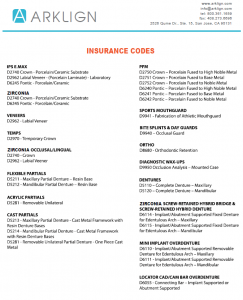 ArkLign Insurance codes